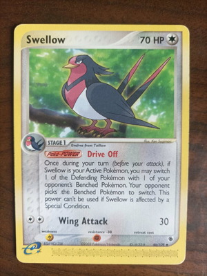 Swellow автентична карта Pokemon като нова, uncommon original