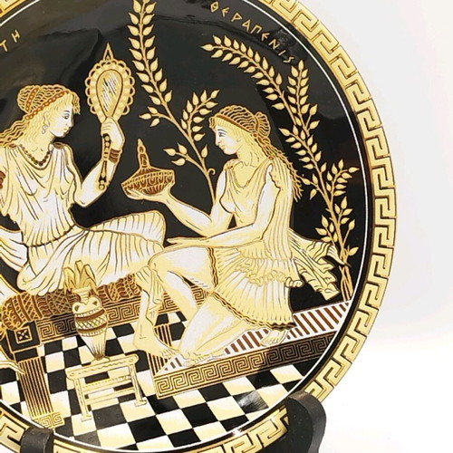 Vintage wall plate like new, 24 carat gold