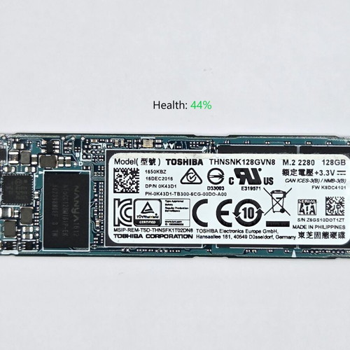 Toshiba THNSNK128GVN8 128GB M.2 2280 SATA SSD used, set of 5