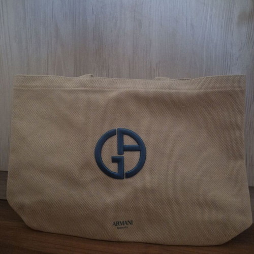 Giorgio Armani Beauty shoulder bag new beige blue