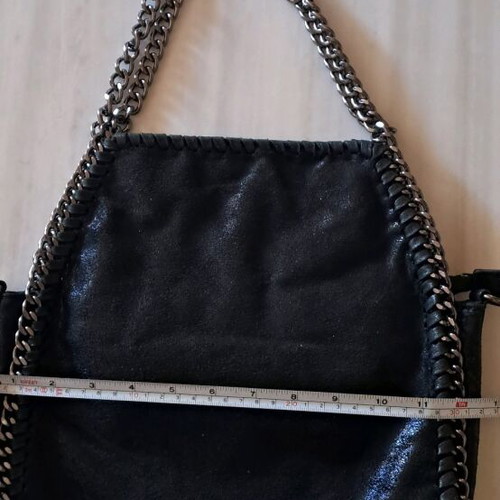 Black shoulder bag envelope like new with Falabella-style chain