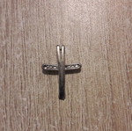 Cross used pendant with rhinestones for chain