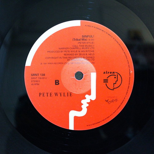 Pete Wylie And The Farm Sinful! 12" EP used, electronic