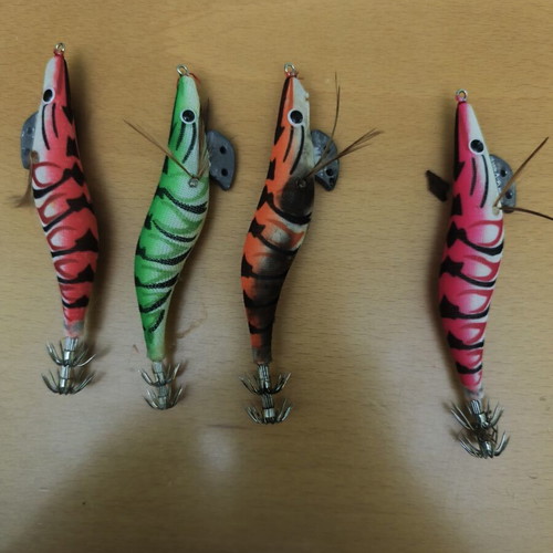 Squid jigs, pack of 4, almost new