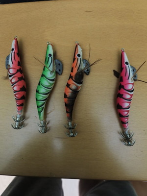 Squid jigs, pack of 4, almost new