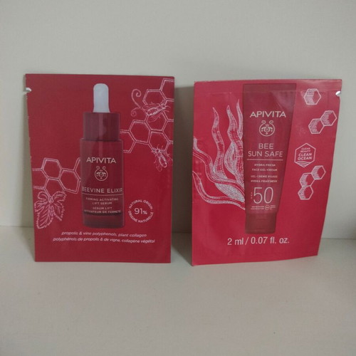 Apivita serum and face moisturizing cream samples new