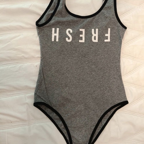 Pull & Bear grey bodysuit like new, size S