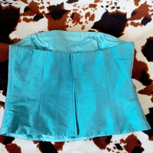 Raxevsky evening set of 3 pieces silk, like new, turquoise and gold