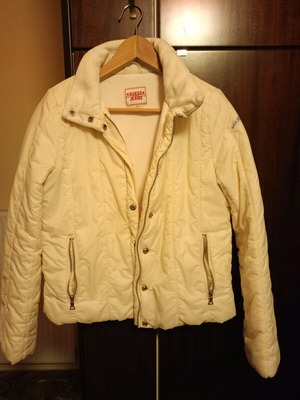 Guess Jeans Puffer Jacket like new, white, size M