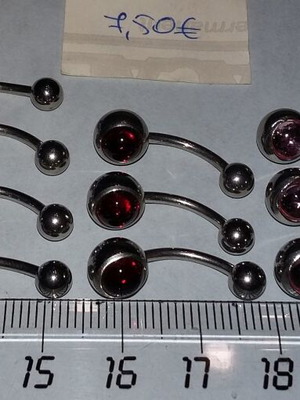 Body piercing curved bars new in their bags