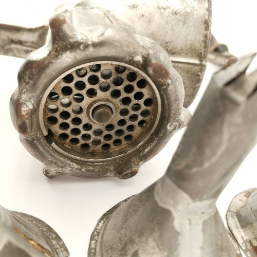 Meat grinder used with 3 vintage cookie attachments from 1950