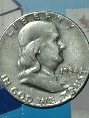 1954 Η.Π.Α. ½ Ασημένιο Δολλάριο Φράνκλιν 12.5 gr μεταχειρισμένο, πακέτο 50