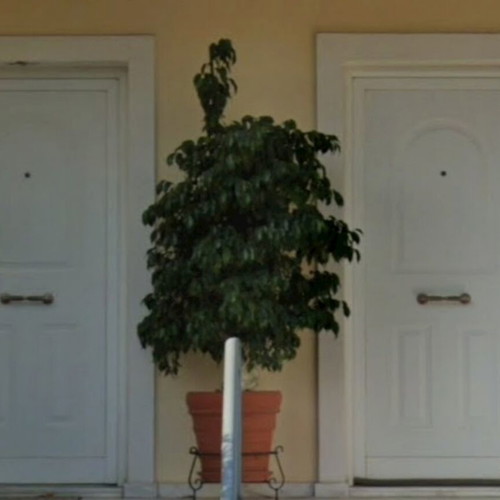 Aluminium exterior door with frame