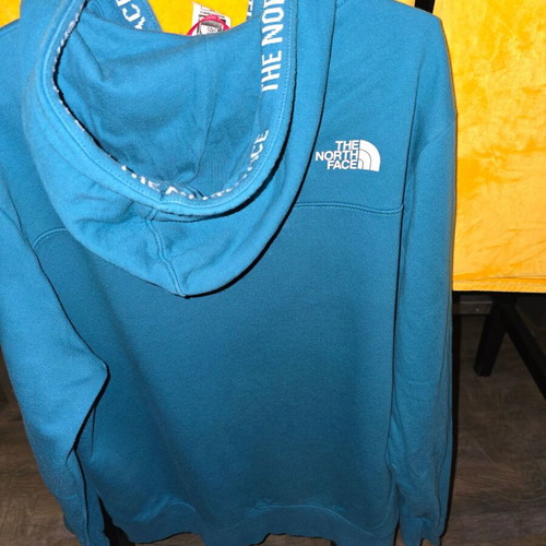 The North Face men's hoodie size S like new, green and turquoise