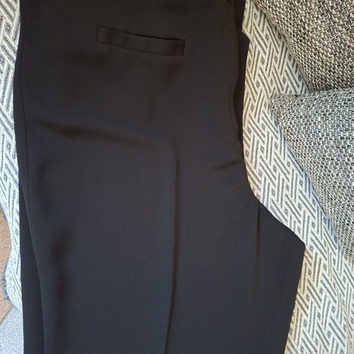 Black women's fabric pants like new, size 52, straight cut