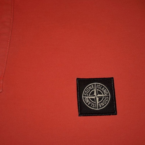 Stone Island Polo Shirt XXL used, white and orange
