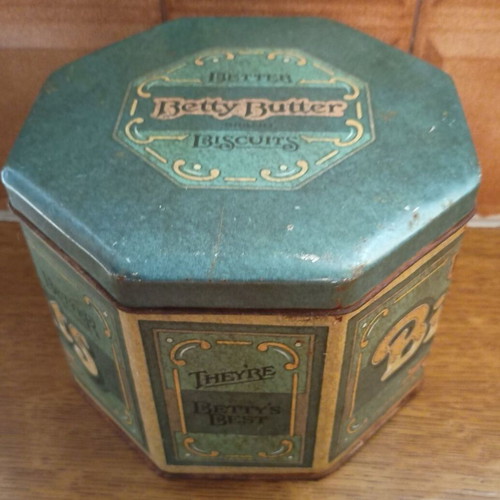 Tin box used for biscuits