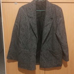 Women's winter jacket warm gray with black patterns used