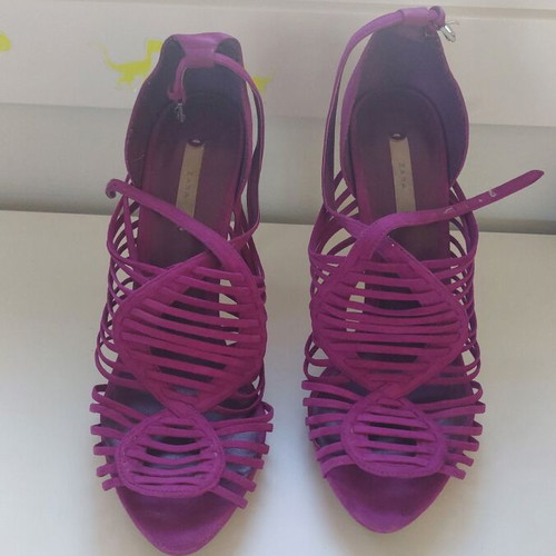 Zara suede sandals size 41 like new, 11cm heel