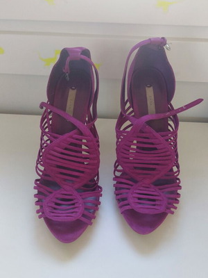 Zara suede sandals size 41 like new, 11cm heel