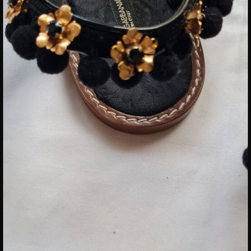 Dolce Gabbana sandals like new, size 38.5-39, black