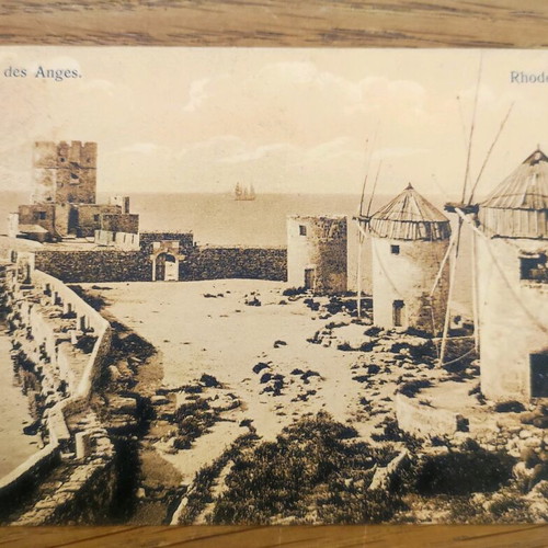Rhodes postcard 1912 used with 6 Divisione stamp