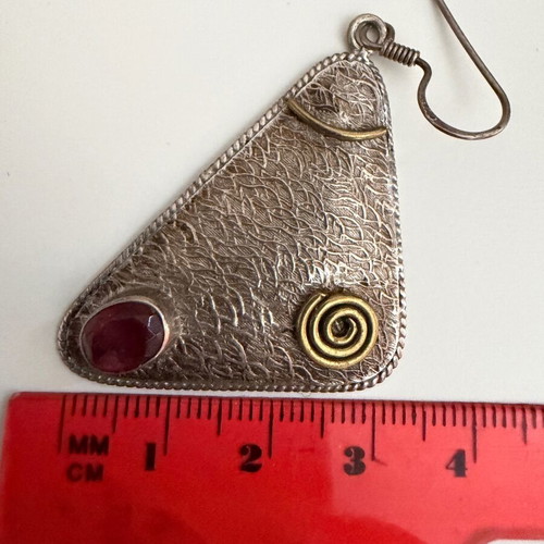 Silver earrings like new, handmade from Egypt