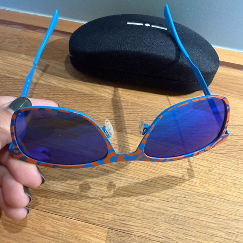 Italia Independent unisex mirror sunglasses like new, blue and orange