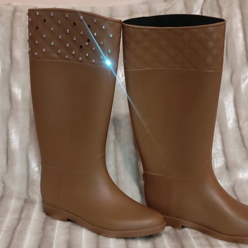 Brown galoshes new, knee-length, size 39