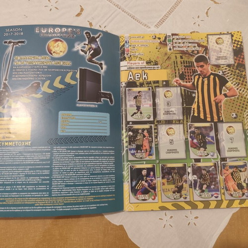 Europe's Champions 2017/18 sticker album like new