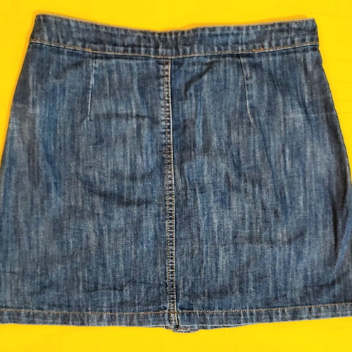 Pink Woman women's jean skirt used, size 40, blue