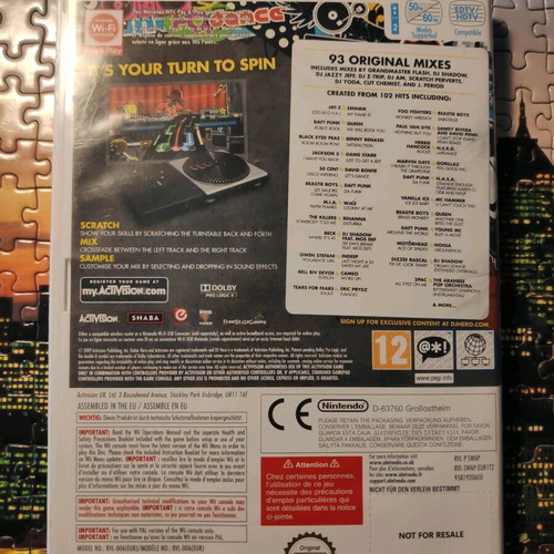 DJ Hero Nintendo Wii used PAL with instructions
