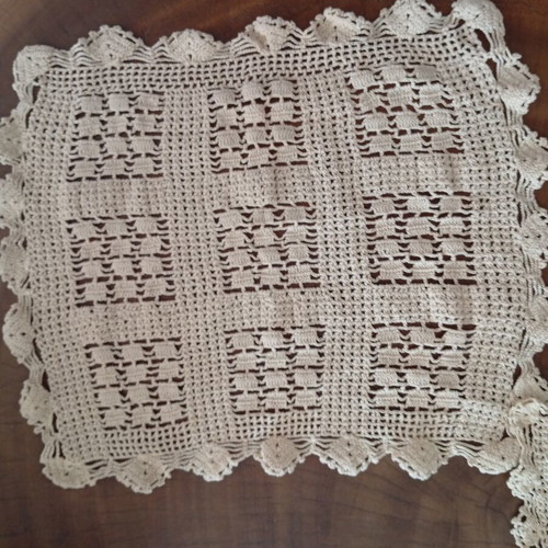 Vintage Handmade Crochet Table Linen Set of 3, Like New