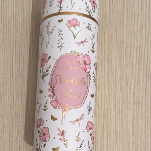 Decorative box like new with flowers made of hard cardboard