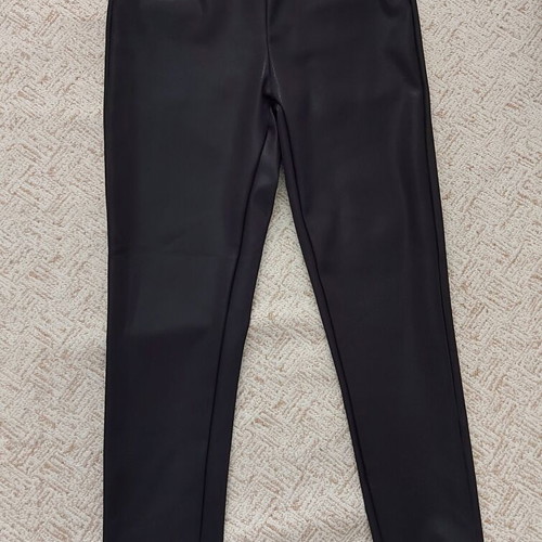 Zara one-shoulder top and faux leather pants for 8 years old, like new