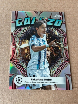 Takefusa Kubo Real Sociedad Golazo Topps Chrome 2024 UEFA Champions League GL-12 like new
