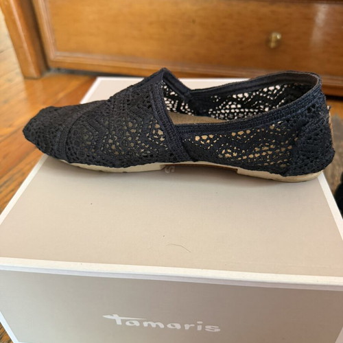 Exe flat espadrilles used, lace, size 37, blue