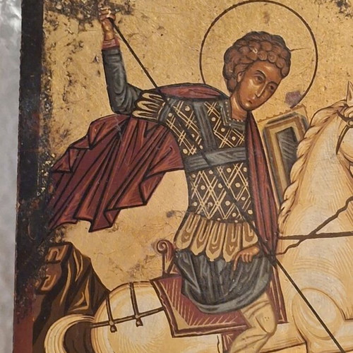 Wooden Saint George Icon used