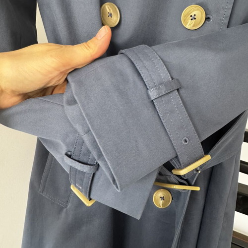Massimo Dutti trench coat like new, steel blue, size M