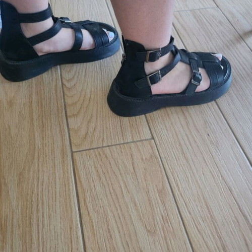 Gladiator shoes Shein black size 38 lightly used