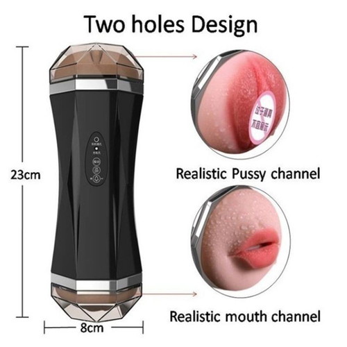 Men Masturbator with Vibration and Earphones, New