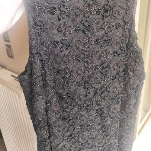 Dress heavy lace and beads used, black, size L