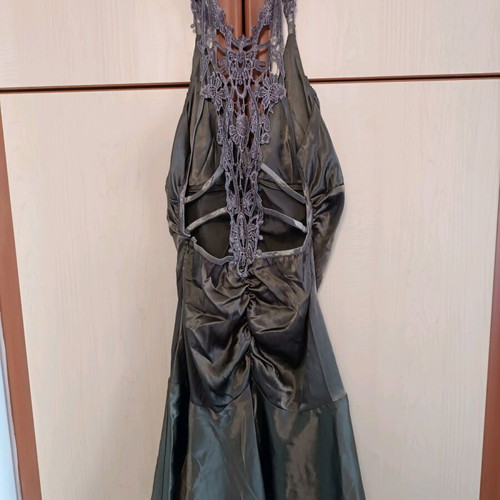 Satin off-shoulder mini dress like new, size large