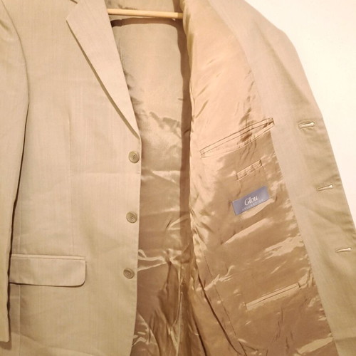 Glou Collection men's suit beige size Medium new