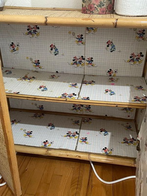 Bamboo bookcase with storage
