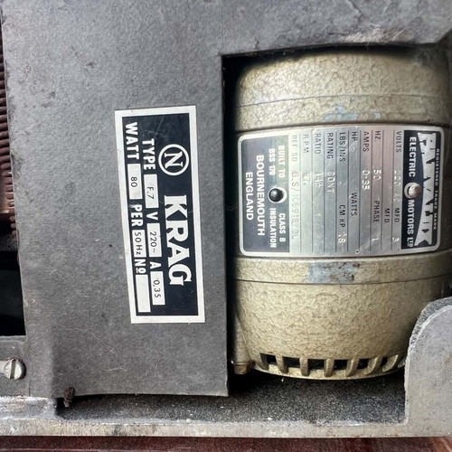 Electric Motor like new, vintage 1950s date stamping machine