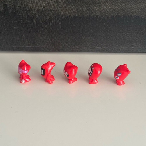 Gogo’s Crazy Bones red monsters set of 5 collectible figures like new