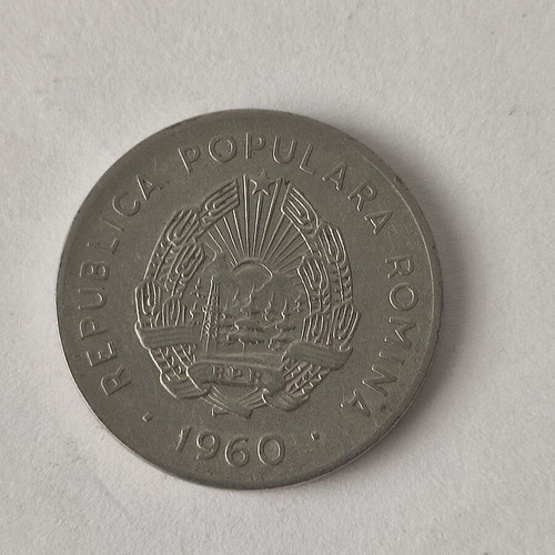 25 Bani Romanian coin 1960 used, People's Republic era