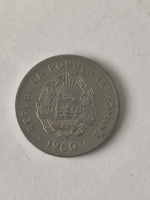 25 Bani Romanian coin 1960 used, People's Republic era