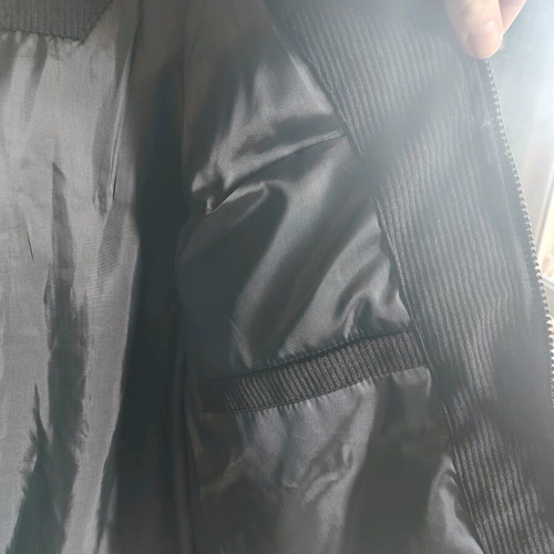Men's puffer jacket new with hood, black, size M